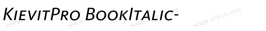 KievitPro BookItalic字体转换